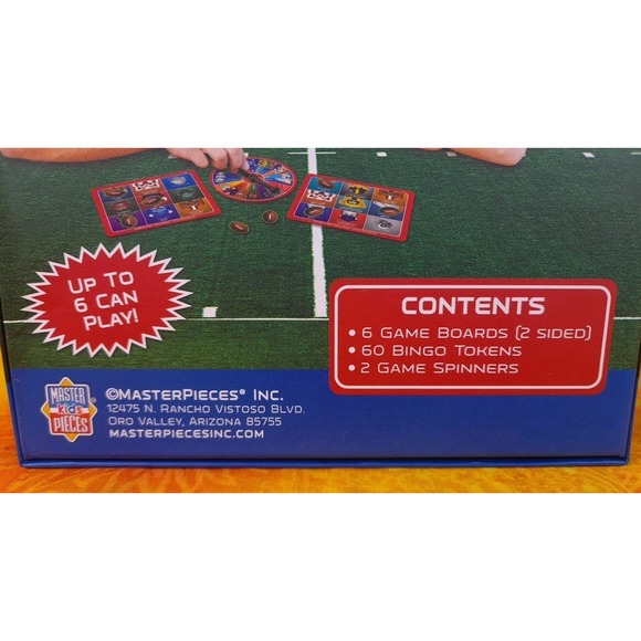 NFL Football Mascots BINGO Game Set Includes 6 Game Boards 60 Tokens 2-6 Players - Picture 4 of 10